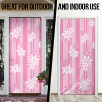 Hawaii Kakau Tribal Door Cover With Pink Tiare LT05 - Polynesian Pride