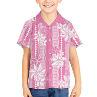 Hawaii Kakau Tribal Hawaiian Shirt With Pink Tiare