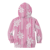 Hawaii Kakau Tribal Kid Hoodie With Pink Tiare LT05 - Polynesian Pride