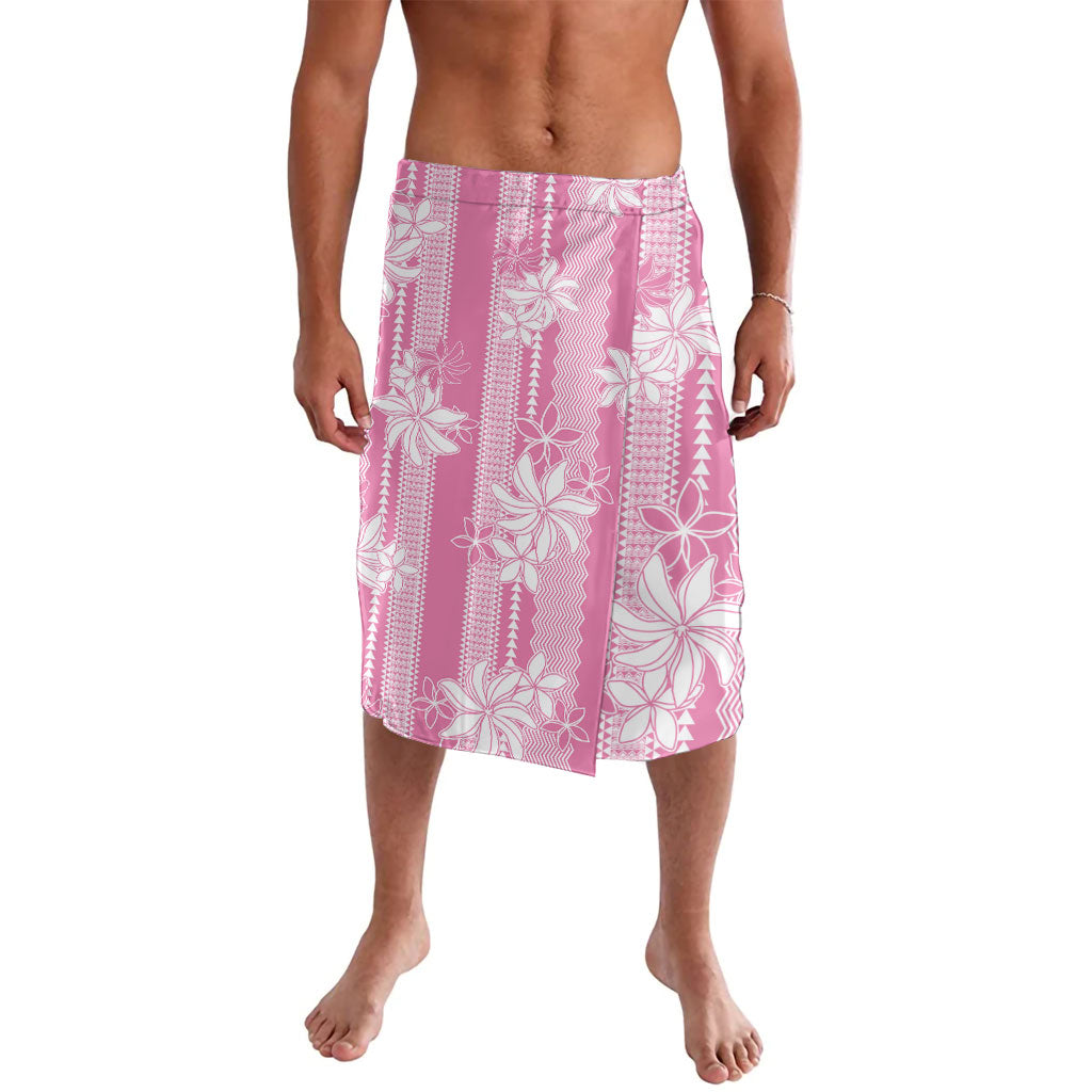 Hawaii Kakau Tribal Lavalava With Pink Tiare LT05 Pink - Polynesian Pride