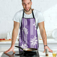 Hawaii Kakau Tribal Apron With Purple Tiare LT05 - Polynesian Pride