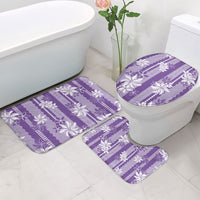 Hawaii Kakau Tribal Bathroom Set With Purple Tiare LT05 - Polynesian Pride
