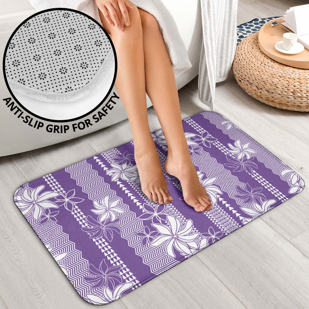 Hawaii Kakau Tribal Bathroom Set With Purple Tiare LT05 - Polynesian Pride