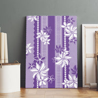 Hawaii Kakau Tribal Canvas Wall Art With Purple Tiare LT05 - Polynesian Pride