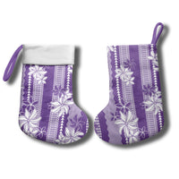 Hawaii Kakau Tribal Christmas Stocking With Purple Tiare LT05 - Polynesian Pride