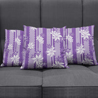 Hawaii Kakau Tribal Pillow Cover With Purple Tiare LT05 - Polynesian Pride