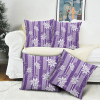 Hawaii Kakau Tribal Pillow Cover With Purple Tiare LT05 - Polynesian Pride