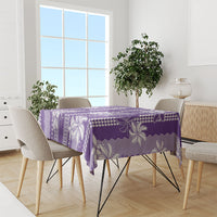 Hawaii Kakau Tribal Tablecloth With Purple Tiare LT05 - Polynesian Pride