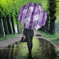 Hawaii Kakau Tribal Umbrella With Purple Tiare LT05 - Polynesian Pride