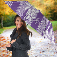 Hawaii Kakau Tribal Umbrella With Purple Tiare LT05 - Polynesian Pride