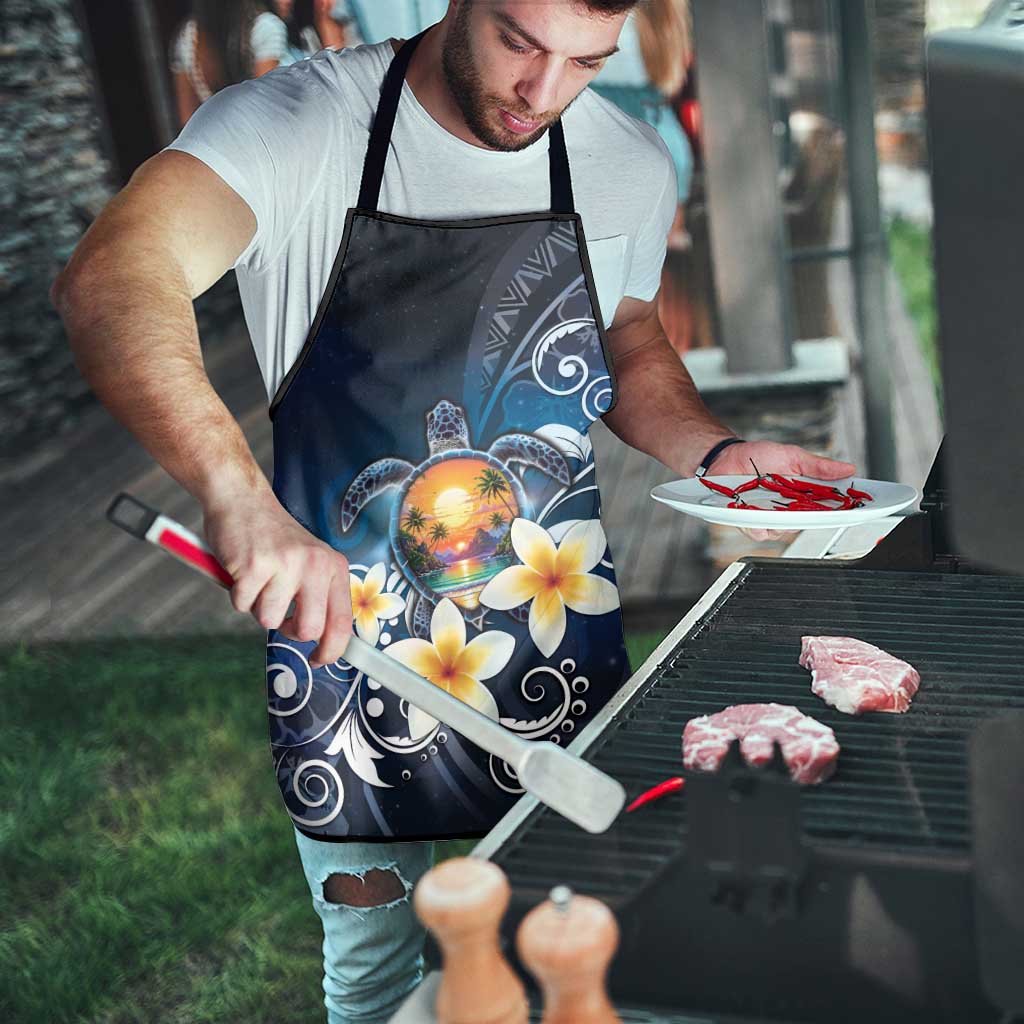 Hawaii Honu Apron Polynesian Curves Plumeria - Polynesian Pride