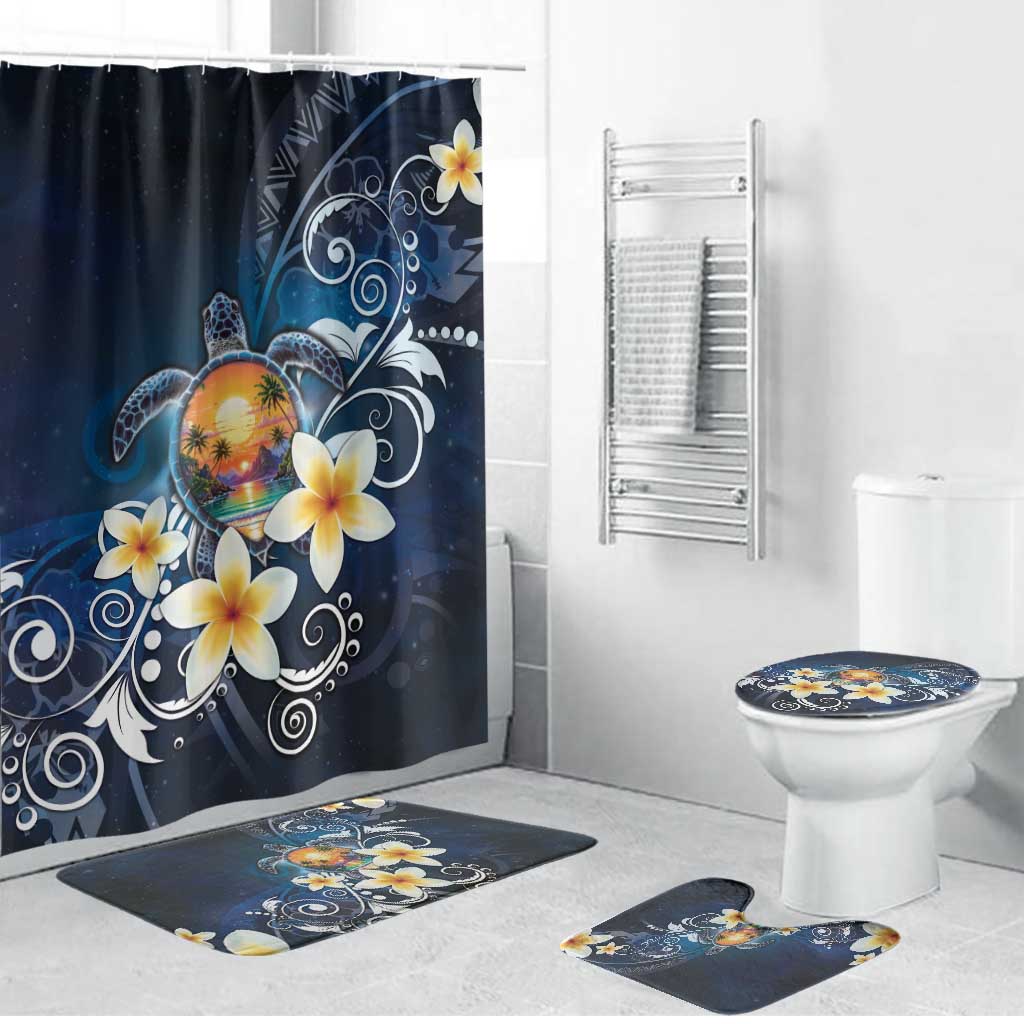 Hawaii Honu Bathroom Set Polynesian Curves Plumeria - Polynesian Pride