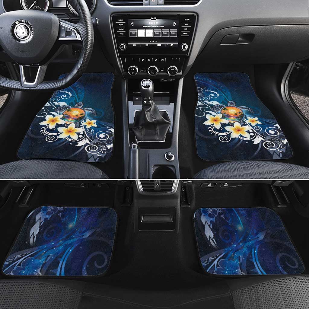 Hawaii Honu Car Mats Polynesian Curves Plumeria - Polynesian Pride