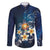 Hawaii Honu Family Matching Long Sleeve Bodycon Dress and Hawaiian Shirt Polynesian Curves Plumeria - Polynesian Pride