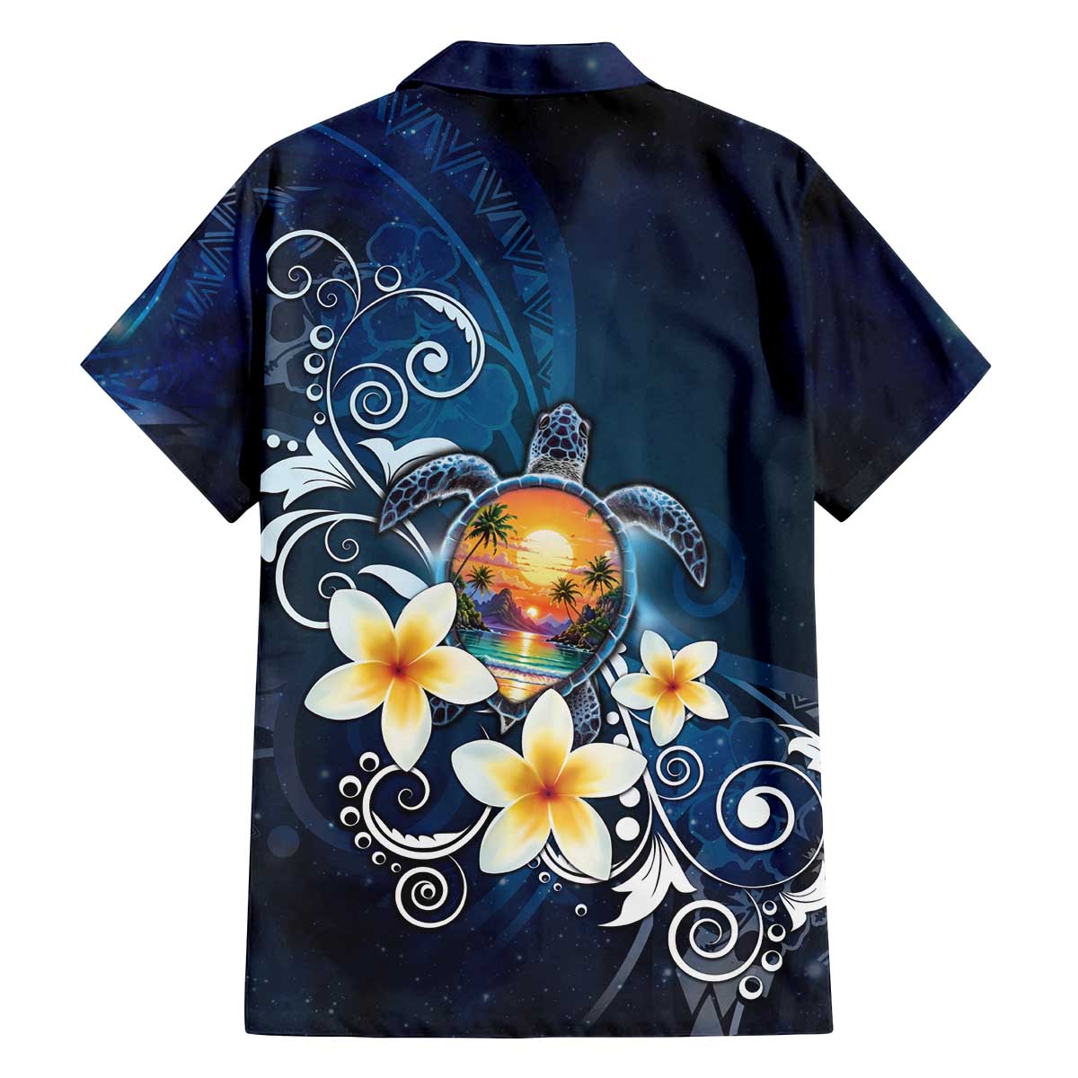 Hawaii Honu Family Matching Off The Shoulder Long Sleeve Dress and Hawaiian Shirt Polynesian Curves Plumeria - Polynesian Pride