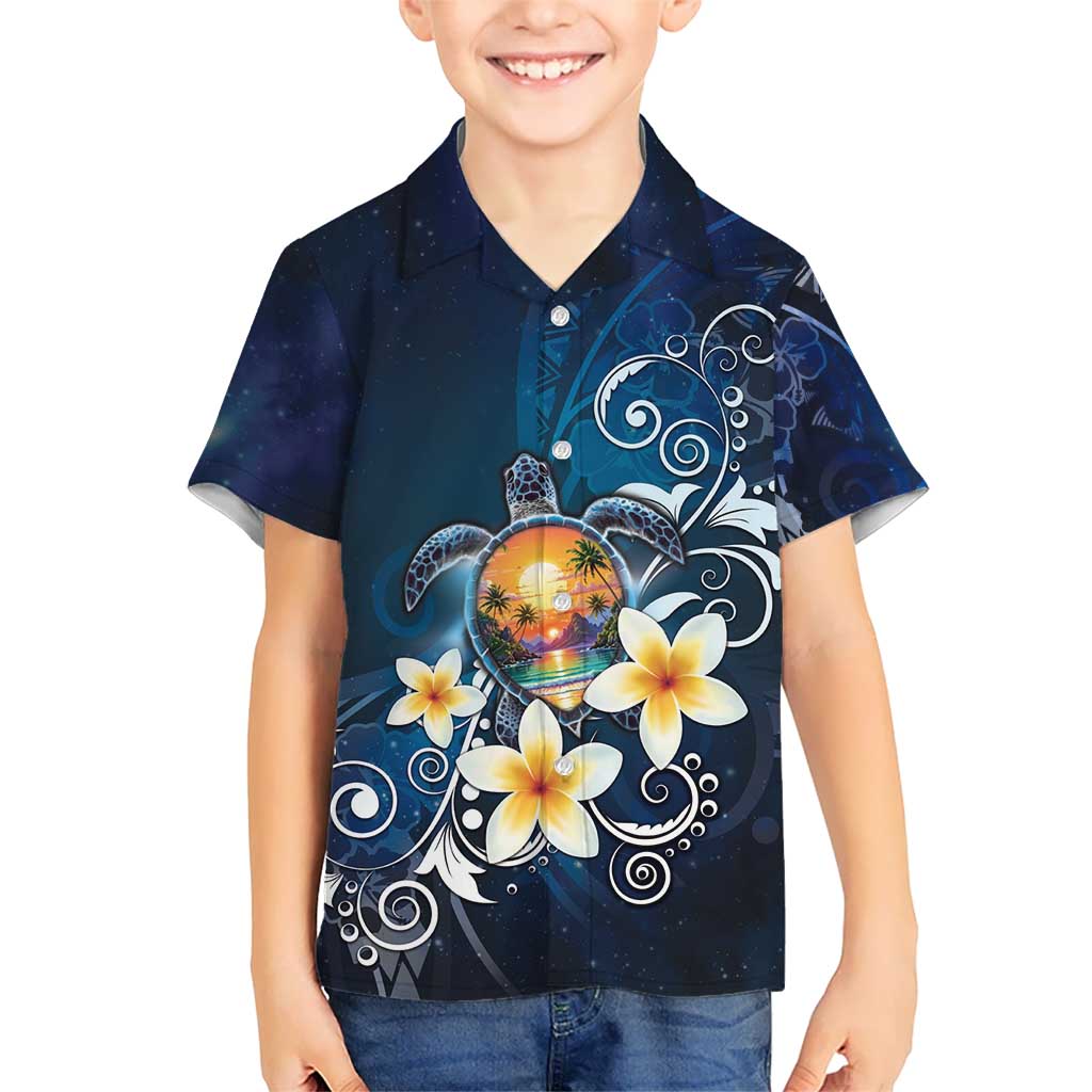 Hawaii Honu Hawaiian Shirt Polynesian Curves Plumeria - Polynesian Pride