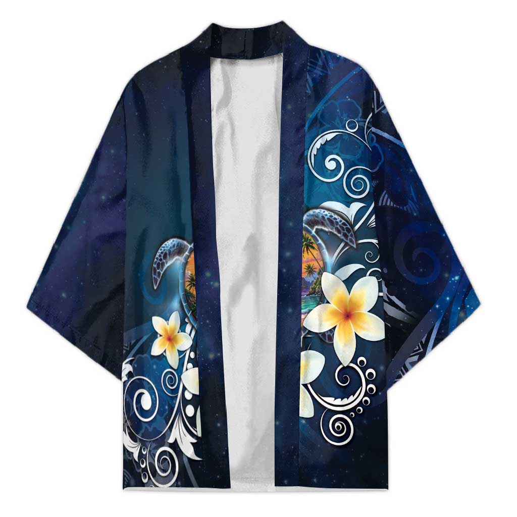 Hawaii Honu Kimono Polynesian Curves Plumeria - Polynesian Pride