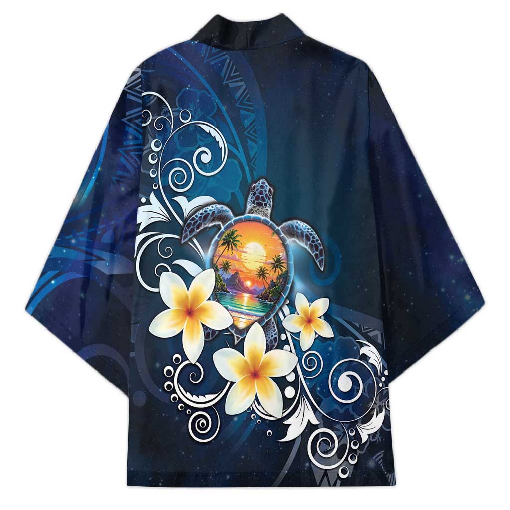Hawaii Honu Kimono Polynesian Curves Plumeria - Polynesian Pride