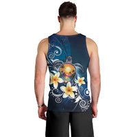 Hawaii Honu Men Tank Top Polynesian Curves Plumeria - Polynesian Pride