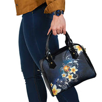 Hawaii Honu Shoulder Handbag Polynesian Curves Plumeria - Polynesian Pride