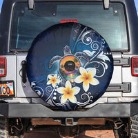 Hawaii Honu Spare Tire Cover Polynesian Curves Plumeria - Polynesian Pride