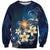 Hawaii Honu Sweatshirt Polynesian Curves Plumeria - Polynesian Pride