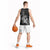 Hawaii Honu Basketball Jersey Polynesian Curves Plumeria Grayscale - Polynesian Pride