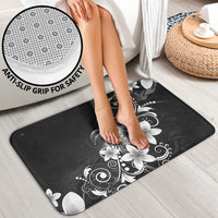 Hawaii Honu Bathroom Set Polynesian Curves Plumeria Grayscale - Polynesian Pride