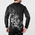 Hawaii Honu Button Sweatshirt Polynesian Curves Plumeria Grayscale - Polynesian Pride