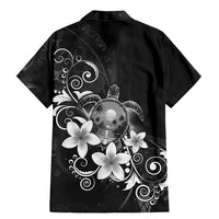 Hawaii Honu Family Matching Mermaid Dress and Hawaiian Shirt Polynesian Curves Plumeria Grayscale - Polynesian Pride
