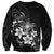 Hawaii Honu Sweatshirt Polynesian Curves Plumeria Grayscale - Polynesian Pride