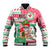 Hawaii Christmas Baseball Jacket Santa Claus Surf Mele Kalikimaka LT05 Unisex Red - Polynesian Pride