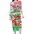 Hawaii Christmas Family Matching Long Sleeve Bodycon Dress and Hawaiian Shirt Santa Claus Surf Mele Kalikimaka LT05 Mom's Dress Red - Polynesian Pride