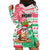 Hawaii Christmas Hoodie Dress Santa Claus Surf Mele Kalikimaka LT05 - Polynesian Pride