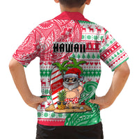 Hawaii Christmas Kid Hawaiian Shirt Santa Claus Surf Mele Kalikimaka LT05 - Polynesian Pride
