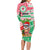 Hawaii Christmas Long Sleeve Bodycon Dress Santa Claus Surf Mele Kalikimaka LT05 - Polynesian Pride