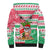 Hawaii Christmas Sherpa Hoodie Santa Claus Surf Mele Kalikimaka LT05 - Polynesian Pride