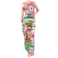 Hawaii Christmas Tank Maxi Dress Santa Claus Surf Mele Kalikimaka LT05 Women Red - Polynesian Pride
