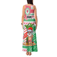Hawaii Christmas Tank Maxi Dress Santa Claus Surf Mele Kalikimaka LT05 - Polynesian Pride