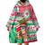 Hawaii Christmas Wearable Blanket Hoodie Santa Claus Surf Mele Kalikimaka LT05 - Polynesian Pride