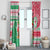 Hawaii Christmas Window Curtain Santa Claus Surf Mele Kalikimaka LT05 - Polynesian Pride