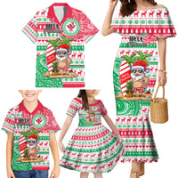 Personalized Hawaii Christmas Family Matching Mermaid Dress and Hawaiian Shirt Santa Claus Surf Mele Kalikimaka LT05 - Polynesian Pride