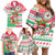 Personalized Hawaii Christmas Family Matching Off Shoulder Short Dress and Hawaiian Shirt Santa Claus Surf Mele Kalikimaka LT05 - Polynesian Pride