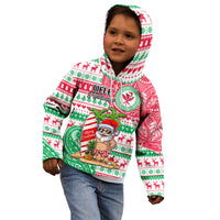 Personalized Hawaii Christmas Kid Hoodie Santa Claus Surf Mele Kalikimaka LT05 - Polynesian Pride