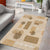 Vintage Lapita Area Rug Iconic Double Face Pattern Beige