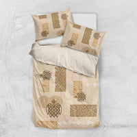 Vintage Lapita Bedding Set Iconic Double Face Pattern Beige