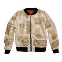 Vintage Lapita Bomber Jacket Iconic Double Face Pattern Beige