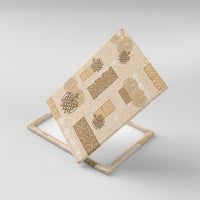 Vintage Lapita Canvas Wall Art Iconic Double Face Pattern Beige LT05 With Frame Beige - Polynesian Pride