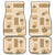 Vintage Lapita Car Mats Iconic Double Face Pattern Beige