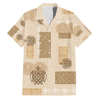 Vintage Lapita Family Matching Mermaid Dress and Hawaiian Shirt Iconic Double Face Pattern Beige